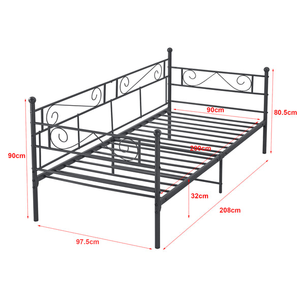 Łóżko metalowe Kerava 90x200 cm w różnych kolorach kolory en.casa