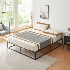 Łóżko metalowe Kreta czarne w różnych rozmiarach rozmiary [en.casa]