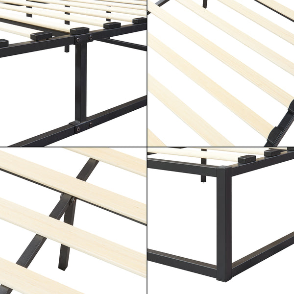 Łóżko metalowe Kreta czarne w różnych rozmiarach rozmiary [en.casa]