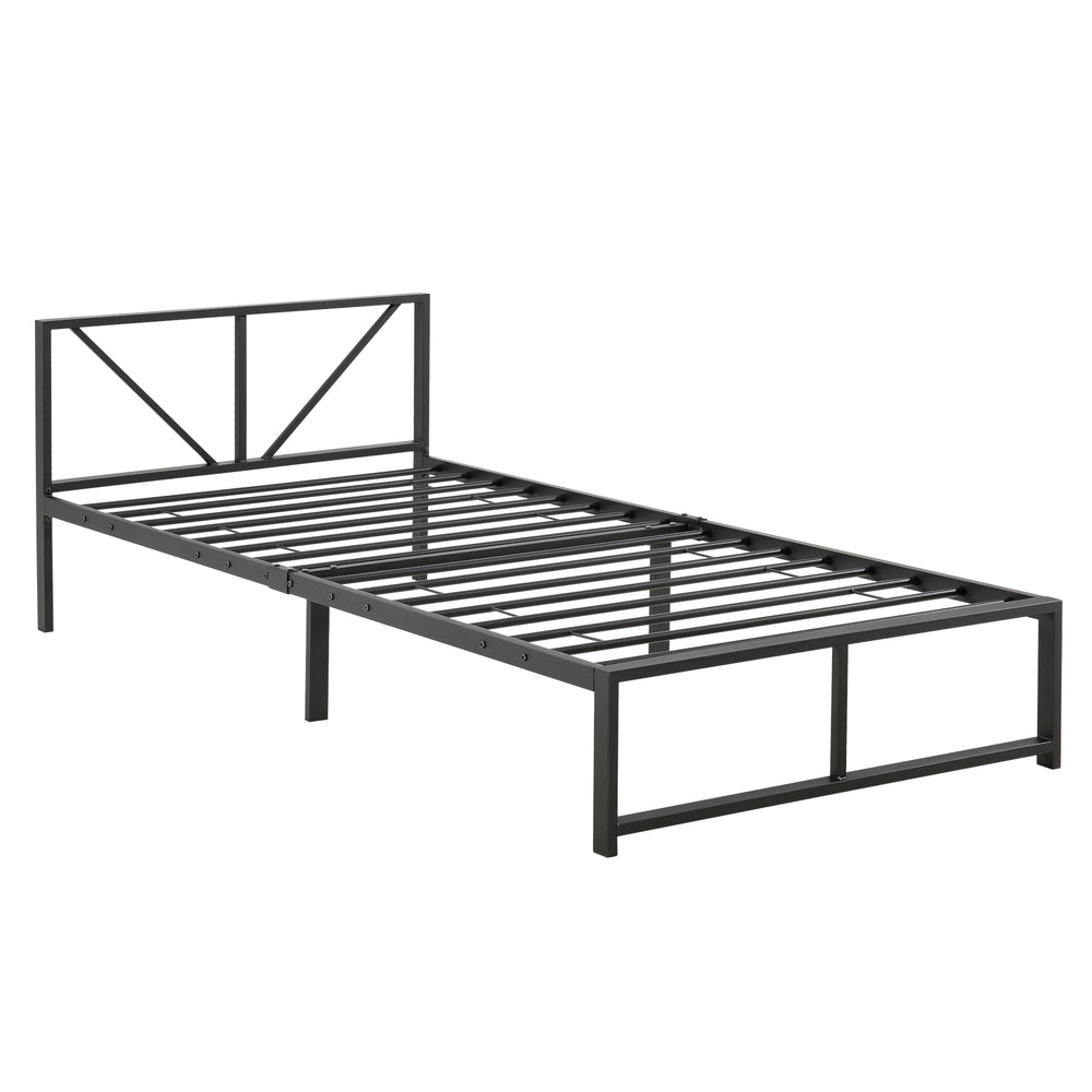 Metallbett Meran Stahl Schwarz [en.casa] - premiumXL