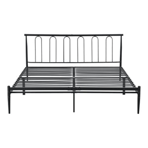 Łóżko metalowe Tampere z materacem w różnych rozmiarach Czarny en.casa