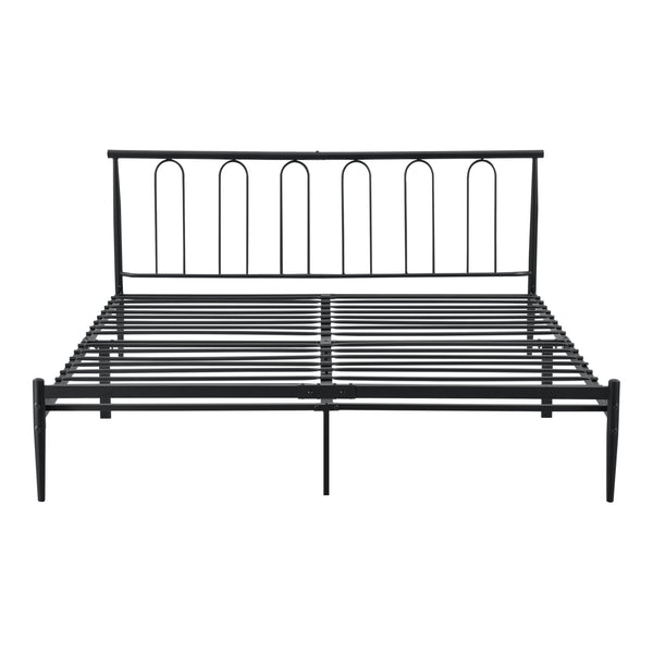Łóżko metalowe Tampere z materacem w różnych rozmiarach Czarny en.casa