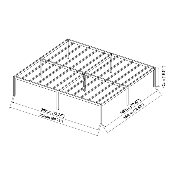 Łóżko metalowe Vårdö [en.casa]
