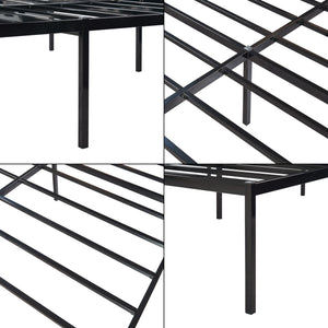 Łóżko metalowe Vårdö z materacem [en.casa]