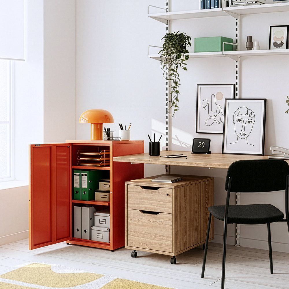 Szafka metalowa Burlöv stalowa [en.casa] - premiumXL