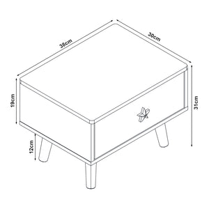 Stolik nocny dla dzieci Sandnes 31x38x30 cm [en.casa]