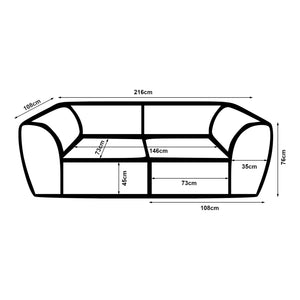 Sofa modułowa Hurvas [en.casa]
