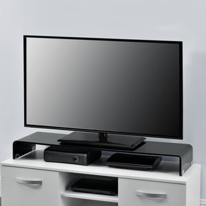 Podwyższenie monitora Pretoria w różnych rozmiarach Czarny Przezroczysty en.casa