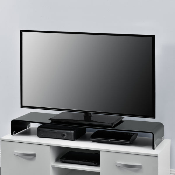 Podwyższenie monitora Pretoria w różnych rozmiarach Czarny Przezroczysty en.casa