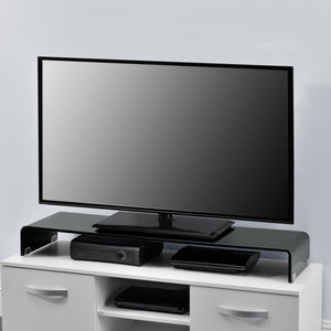 Podwyższenie monitora Pretoria w różnych rozmiarach Czarny Przezroczysty en.casa