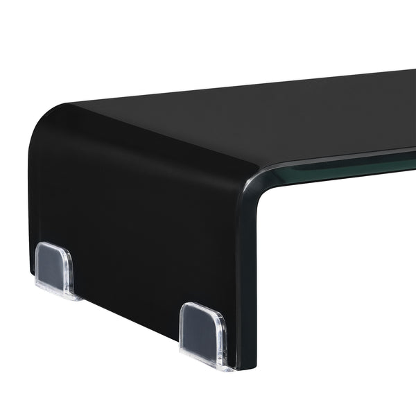 Podwyższenie monitora Pretoria w różnych rozmiarach Czarny Przezroczysty en.casa