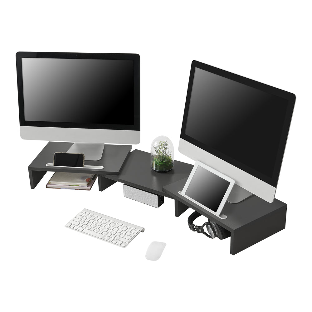 Monitorständer Vilppula 79x27x10,5cm in versch. Farben [en.casa] - premiumXL