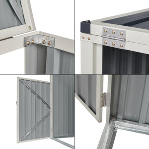 Pojemnik na śmieci Tarbek 1/2/3/4 tony ze stali ocynkowanej w kolorze antracytowym w różnych rozmiarach. rozmiary [en.casa]