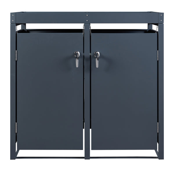 Pojemnik na odpady Valkeakoski antracytowy w różnych rozmiarach. rozmiary [en.casa]