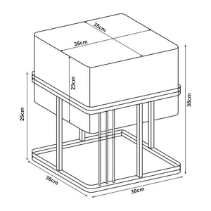 Wielofunkcyjny stołek Tas z możliwością sztaplowania [en.casa]