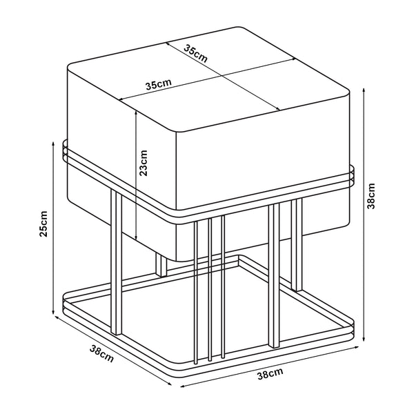 Wielofunkcyjny stołek Tas z możliwością sztaplowania [en.casa]