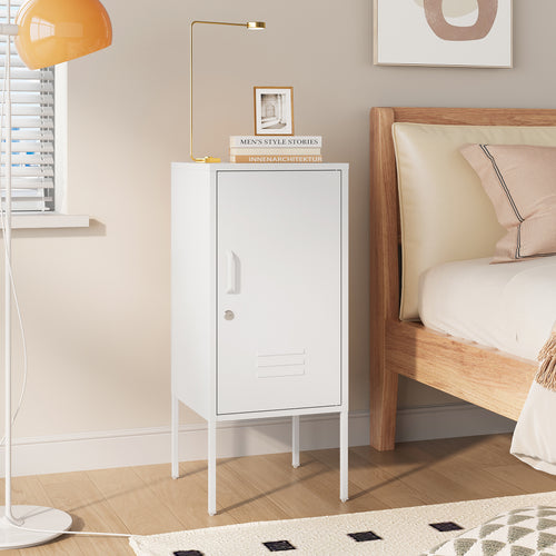 Szafka nocna Hausjärvi 82x35x35 cm Uchwyt drzwi lewy stalowy [en.casa]