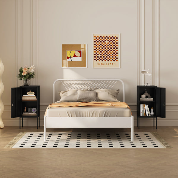 Szafka nocna Hausjärvi zestaw 2 uchwytów do drzwi prawych i lewych [en.casa]