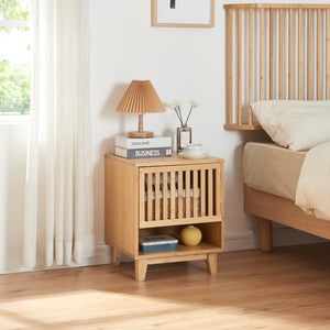 Nachttisch Ypäjä 50x42x39cm Bambus [en.casa] - premiumXL