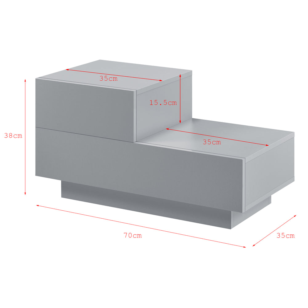Beistelltisch Sebokeng Links 38x70x35 cm in versch. Farben en.casa - premiumXL