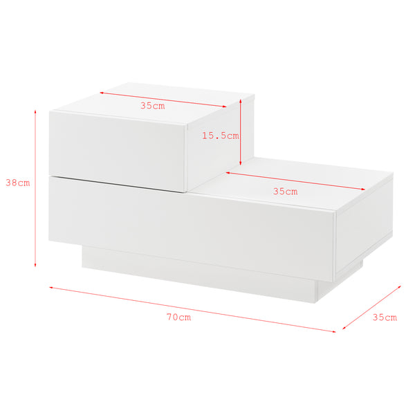 Stolik boczny Sebokeng lewy 38x70x35 cm w różnych kolorach kolory en.casa