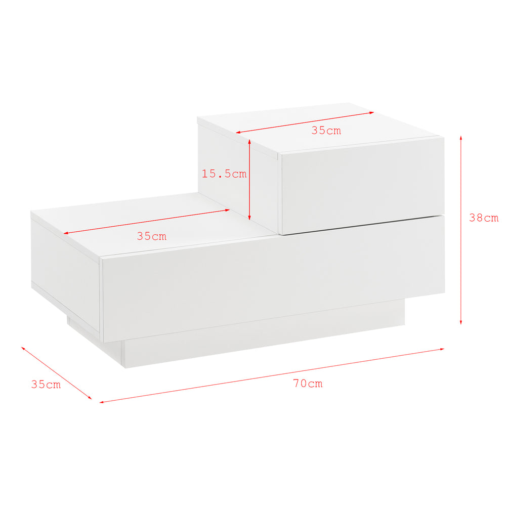 Stolik boczny Sebokeng prawy 38x70x35 cm w różnych kolorach kolory en.casa
