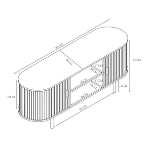 Szafka pod telewizor Tvedestrand [en.casa]