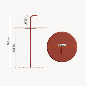 Metalowy stolik zewnętrzny Calimera 56,5 x Ø 38 cm [casa.pro]