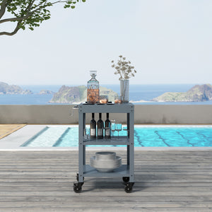 Wózek do serwowania na zewnątrz Bolognano stal 81x50x50 cm [casa.pro]