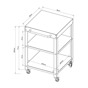 Wózek do serwowania na zewnątrz Bolognano stal 81x50x50 cm [casa.pro]