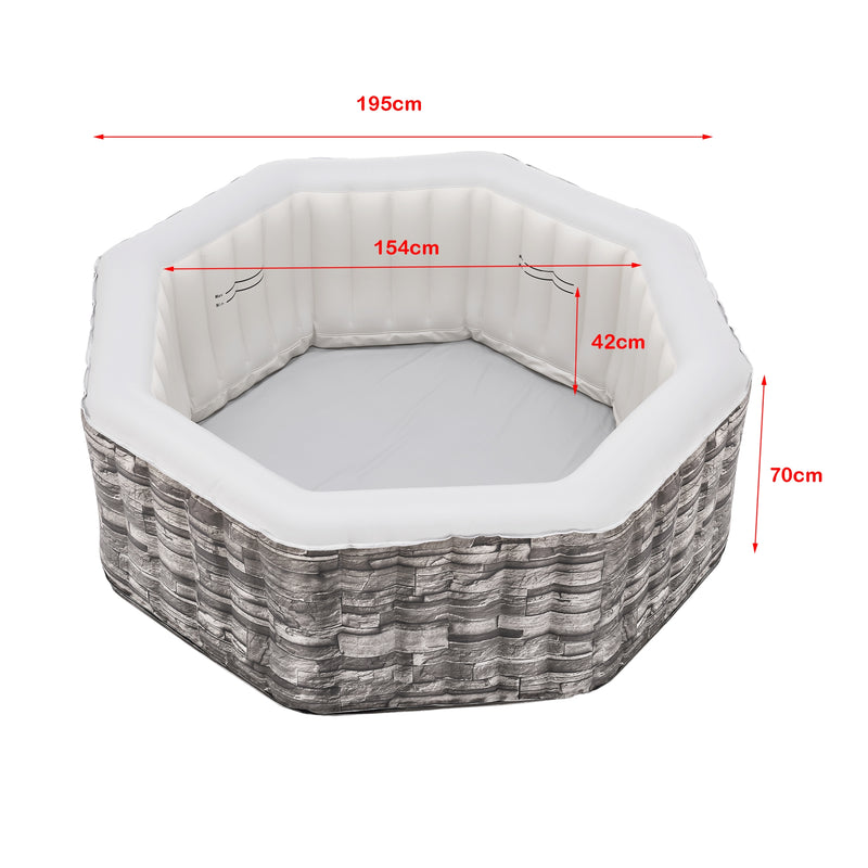 Szkic wymiarowy Nadmuchiwane jacuzzi Carosino [pro.tec]