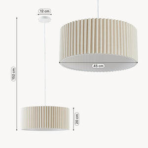 Lampa wisząca Kupimi Ø45 cm Beżowy [lux.pro]