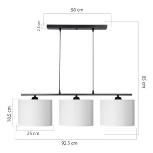 Lampa wisząca Horsham 3xE27 metal w różnych kolorach [lux.pro]
