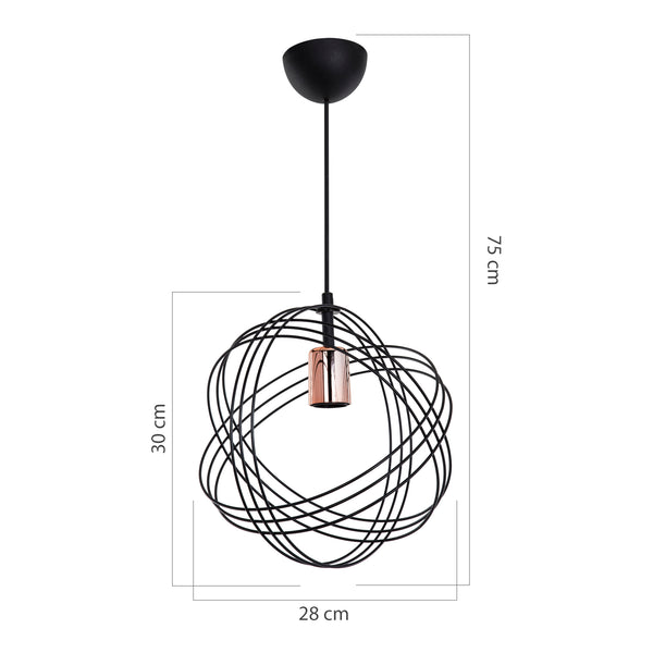 Lampa wisząca Hove E27 metalowa w różnych kolorach kolory [lux.pro]