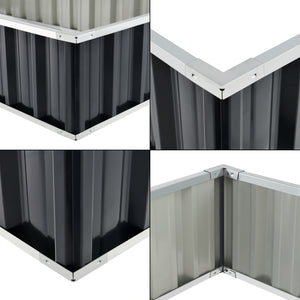 Podłoże do sadzenia Zevenaar stalowe antracytowo-szare w różnych rozmiarach. rozmiary [en.casa]