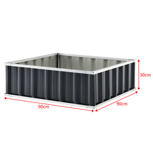 Łóżko do sadzenia Zevenaar stalowe antracytowo-szare w różnych rozmiarach. rozmiary [en.casa]