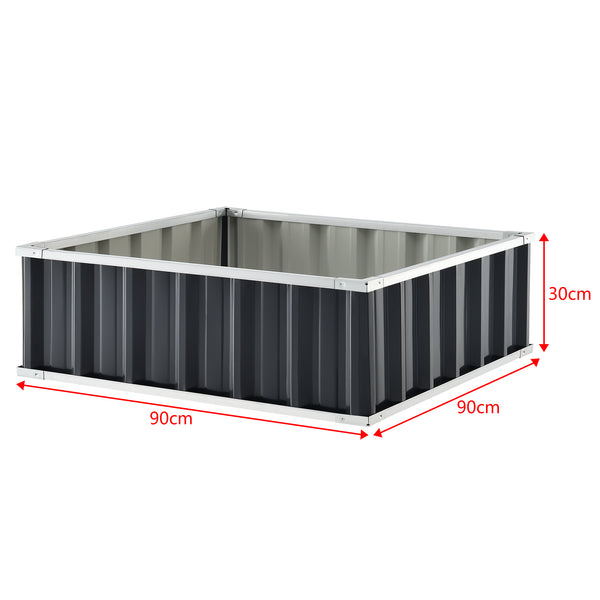 Łóżko do sadzenia Zevenaar stalowe antracytowo-szare w różnych rozmiarach. rozmiary [en.casa]