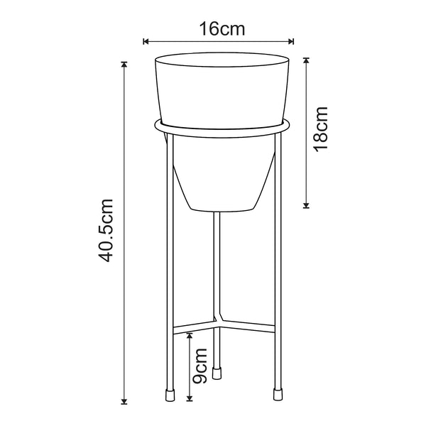 Stojak na kwiaty Asten 40,5x16 cm [en.casa]
