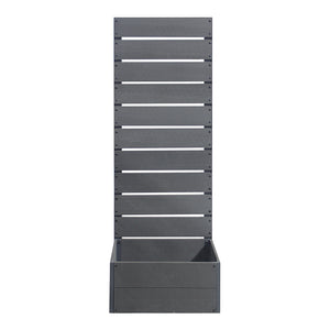 Donica z osłoną prywatności Heerde szara [en.casa]