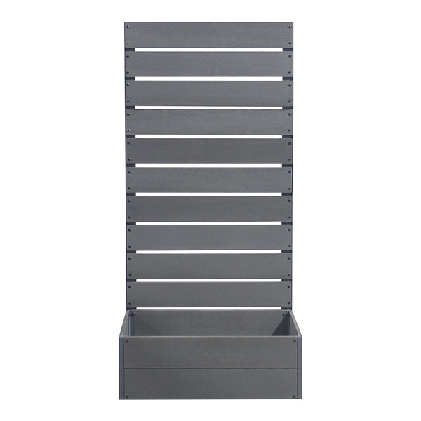 Skrzynka na rośliny z osłoną Heerde szara [en.casa]