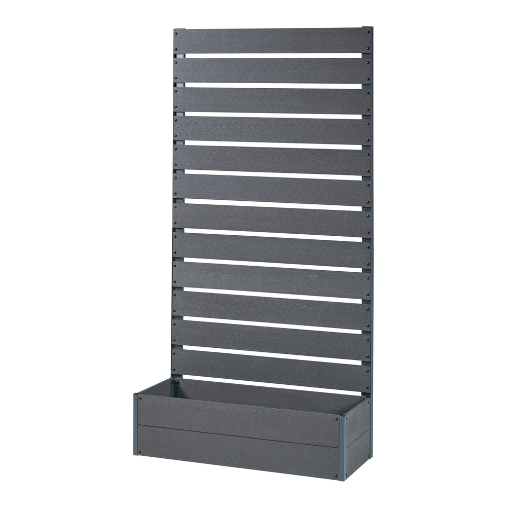 Skrzynka na rośliny z osłoną Heerde szara [en.casa]