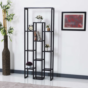 Pflanzregal Blaavandshuk 150 x 60 x 19 cm Schwarz / Marmor - Optik [en.casa] - premiumXL