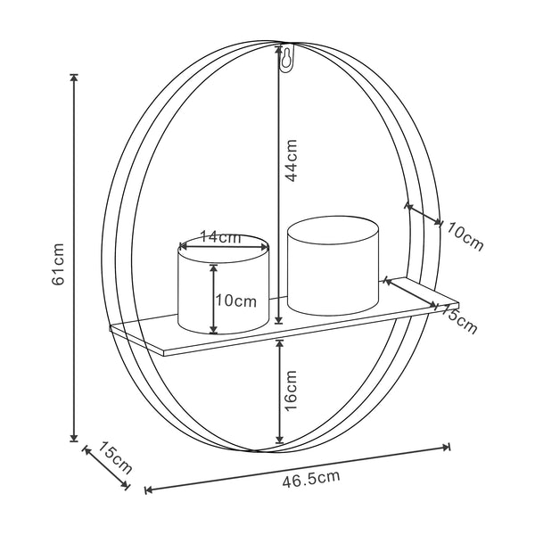 Regał na rośliny Vestby metalowy w różnych rozmiarach [en.casa]