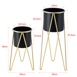 Stojak na kwiaty Hedera 2-częściowy z doniczką w różnych kolorach en.casa