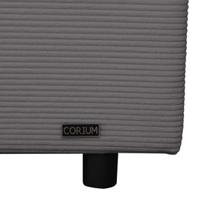 Łóżko tapicerowane Juva Cord z stelażem Corium