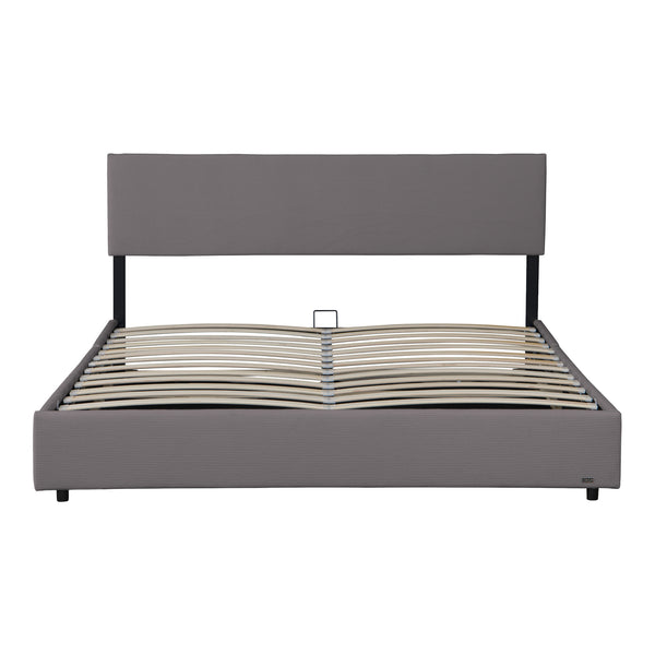 Łóżko tapicerowane Juva Cord z stelażem Corium