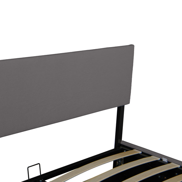 Łóżko tapicerowane Juva Cord z stelażem Corium