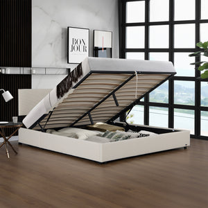 Łóżko tapicerowane Juva z materacem i podstawą łóżka Corium