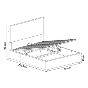 Łóżko tapicerowane Juva z materacem i podstawą łóżka Corium
