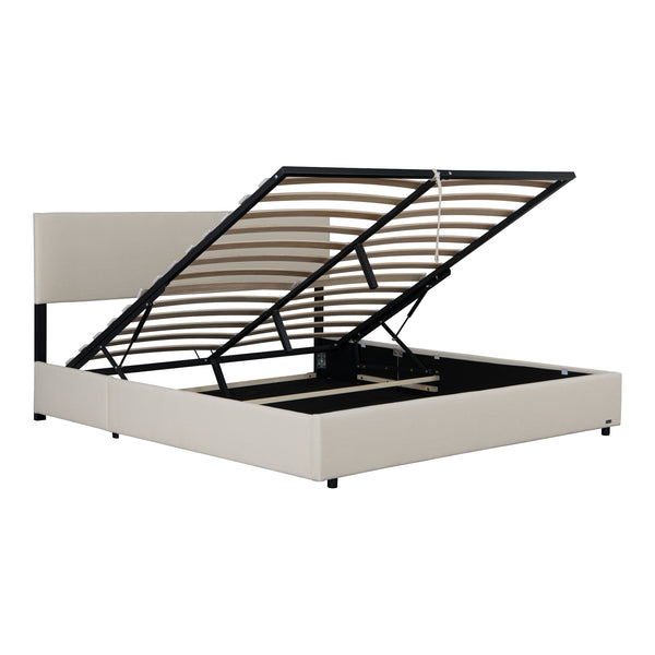 Łóżko tapicerowane Juva z materacem i podstawą łóżka Corium